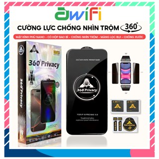 Kính cường lực iphone chống nhìn trộm KK 360 độ từ mọi góc 7P/8P/x/xs/11/12/13/14/15/16/17/pro/max/promax - Awifi D4-17