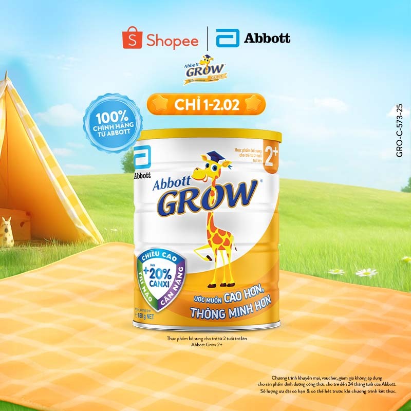 Sữa bột Abbott Grow 2+ 850g