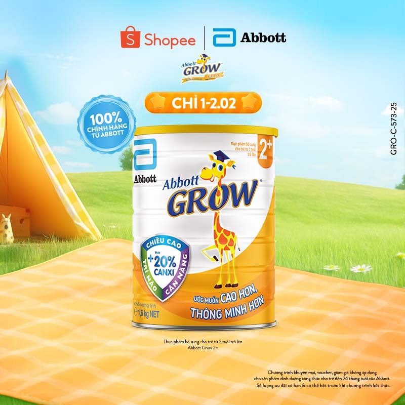 Sữa bột Abbott Grow 2+ 1.6kg