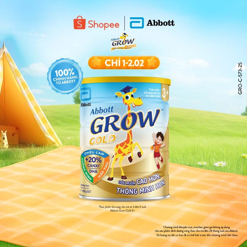 Sữa bột Abbott Grow 3+ 850g/800g