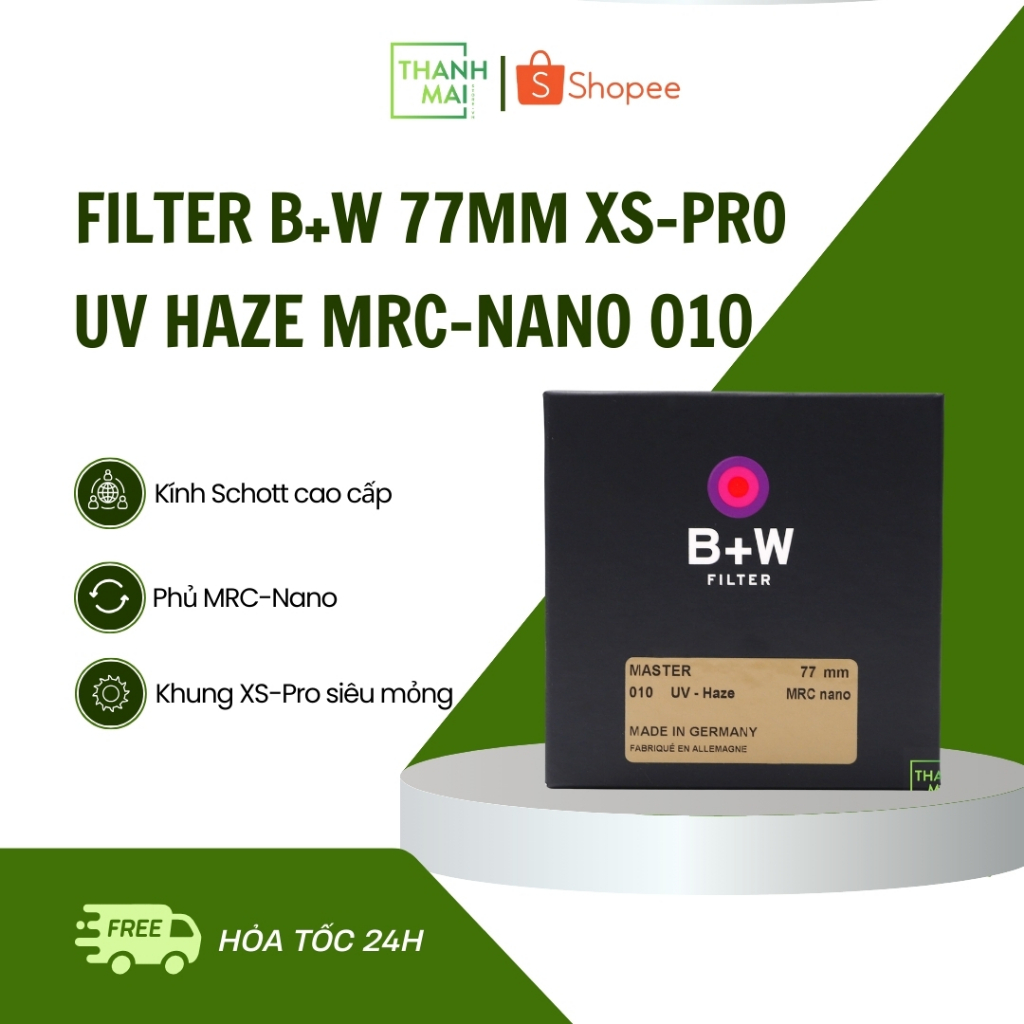 Filter B + W 77mm XS-Pro UV Haze MRC-Nano 010M | Made in GERMANY | New Chính hãng