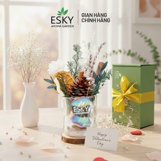 Set Quà Tặng Nam Nữ Ly Hoa Decor Thơm Phòng Khuếch Tán Tinh Dầu ESKY AROMA GARDEN Quà Tặng Sinh Nhật