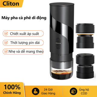 Cliton Máy pha cà phê xách tay, chiết xuất bằng áp suất, thích hợp cho cà phê bột/cà phê viên nén, dễ vệ sinh.1500 mAh