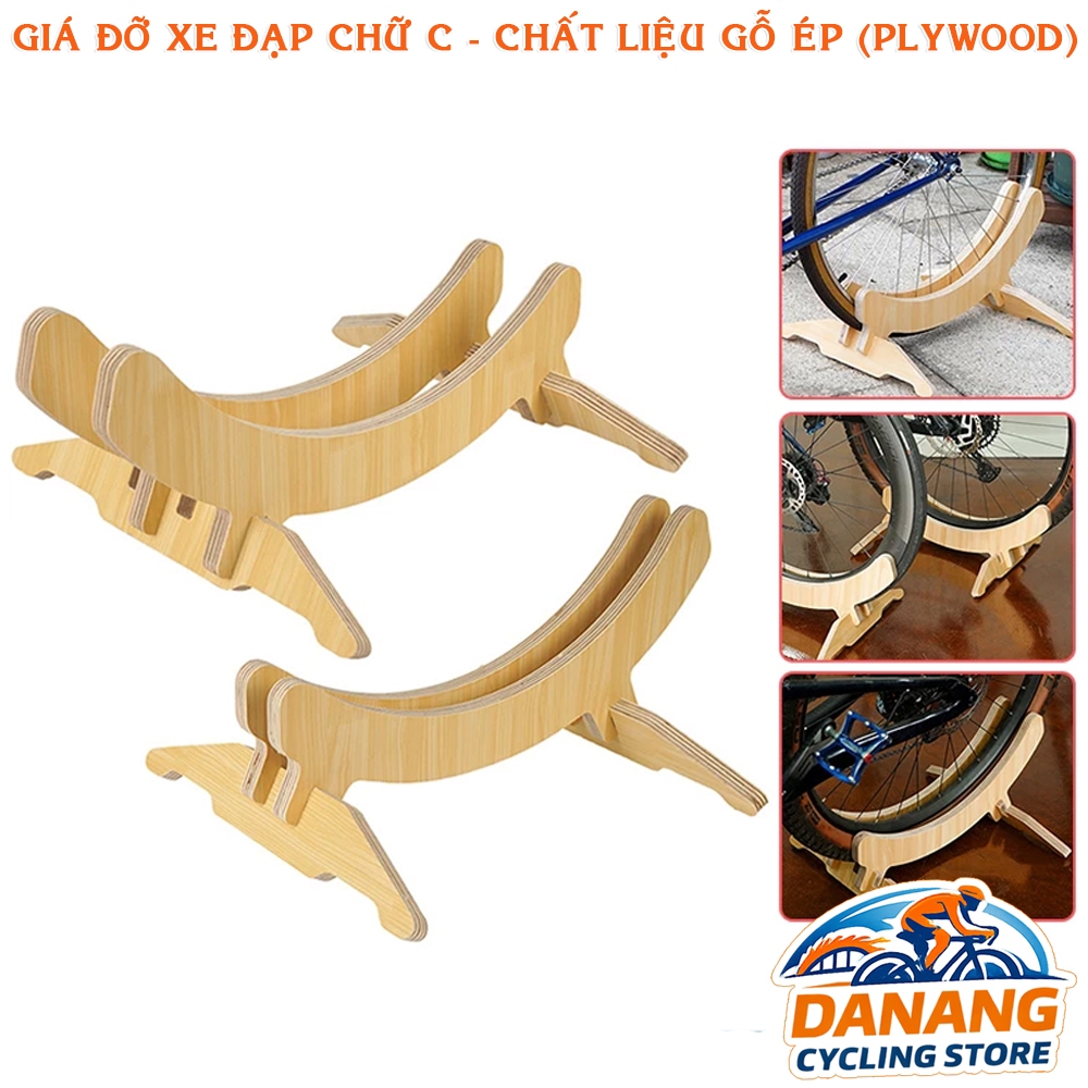 Chân Chống Xe Đạp Chữ C Kiểu Mới – Giá Để Xe Đạp Chữ C Gỗ Cao Cấp, Vững Chắc