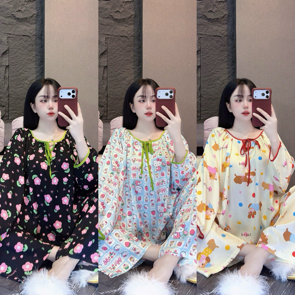 Set Bộ Tole Thiết Kế Chạy Viền Buộc Nơ Xinh Xắn - HN CLOSET