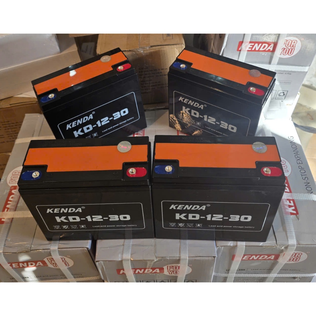Bộ 4 bình ắc quy xe máy điện 48V 30Ah KENDA 30A