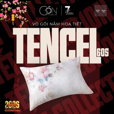 [TẾT 2026] Vỏ Gối Nằm Gòn Bedding Lụa Tencel Hoạ Tiết Cao Cấp 50x70 cm