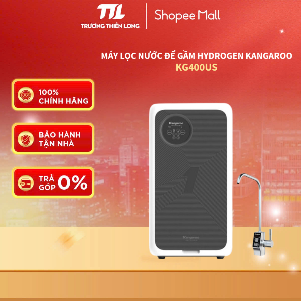 [Shopee - Lắp đặt 0Đ HN HCM] KG400US - Máy Lọc Nước Để Gầm Hydrogen Kangaroo KG400US