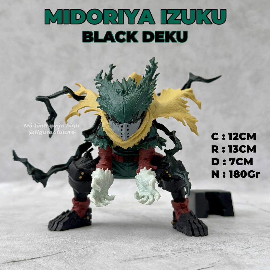 Mô hình Black Deku (Dark Deku) cao 12cm -  my hero academia dáng gồng cao 12cm - Deku Bandai hàng F1