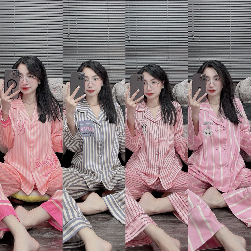 Đồ bộ nữ mặc nhà lụa latin tơ tằm mịn 2ce (ảnh thật shop tự chụp)