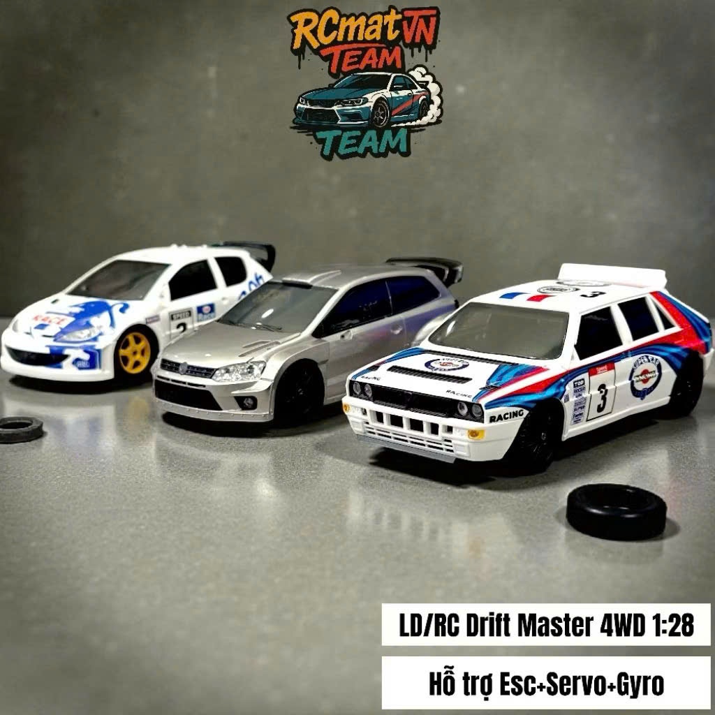 Xe điều khiển Mini Drift RX7 LD2804 1:28 có điều tốc và servo