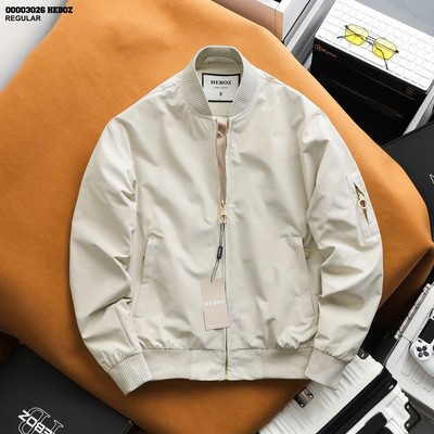 [FORM RỘNG] Áo khoác nam Heboz bomber gió 3M, áo gió trơn phối dù cao cấp - 00003026