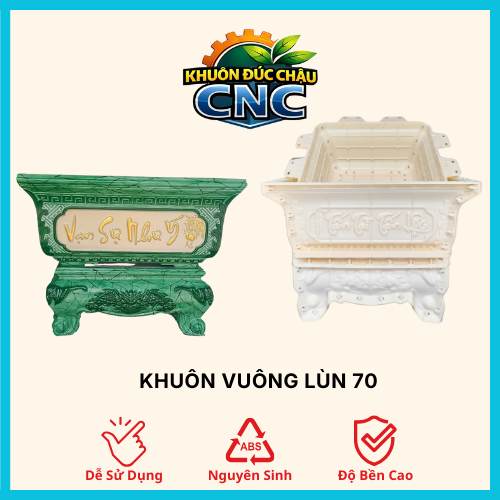 Khuôn Chậu Nhựa ABS Vuông 70 Lùn