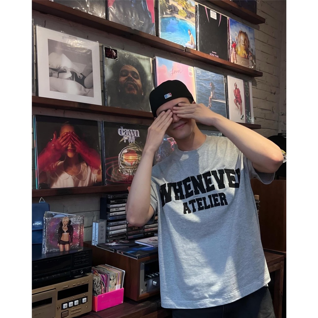 𝐖𝐇𝐄𝐍𝐄𝐕𝐄𝐑 𝐀𝐓𝐄𝐋𝐈𝐄𝐑 | Logo Embroidered Cotton T-Shirt / GREY