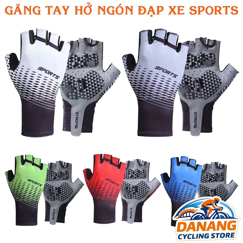 Găng Tay (Bao Tay) Hở Ngón Đi Xe Đạp SPORT– Êm Tay, Thấm Mồ Hôi