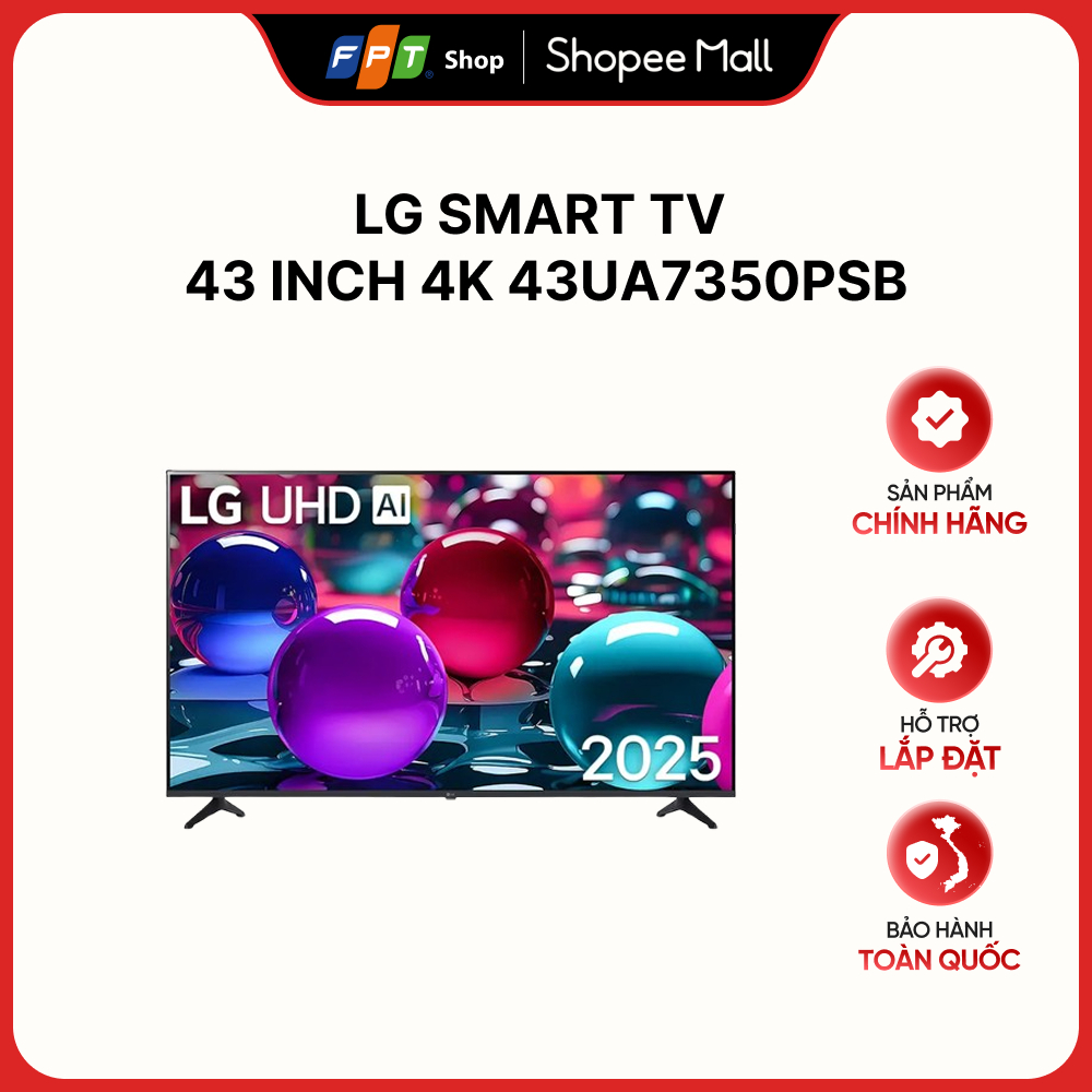 [Hàng chính hãng] LG Smart TV 43 inch 4K 43UA7350PSB