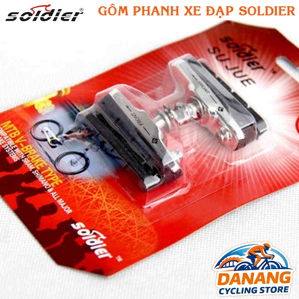 Gôm Phanh Xe Đạp SOLDIER Road – Cao Su Bền, 1 Vỉ