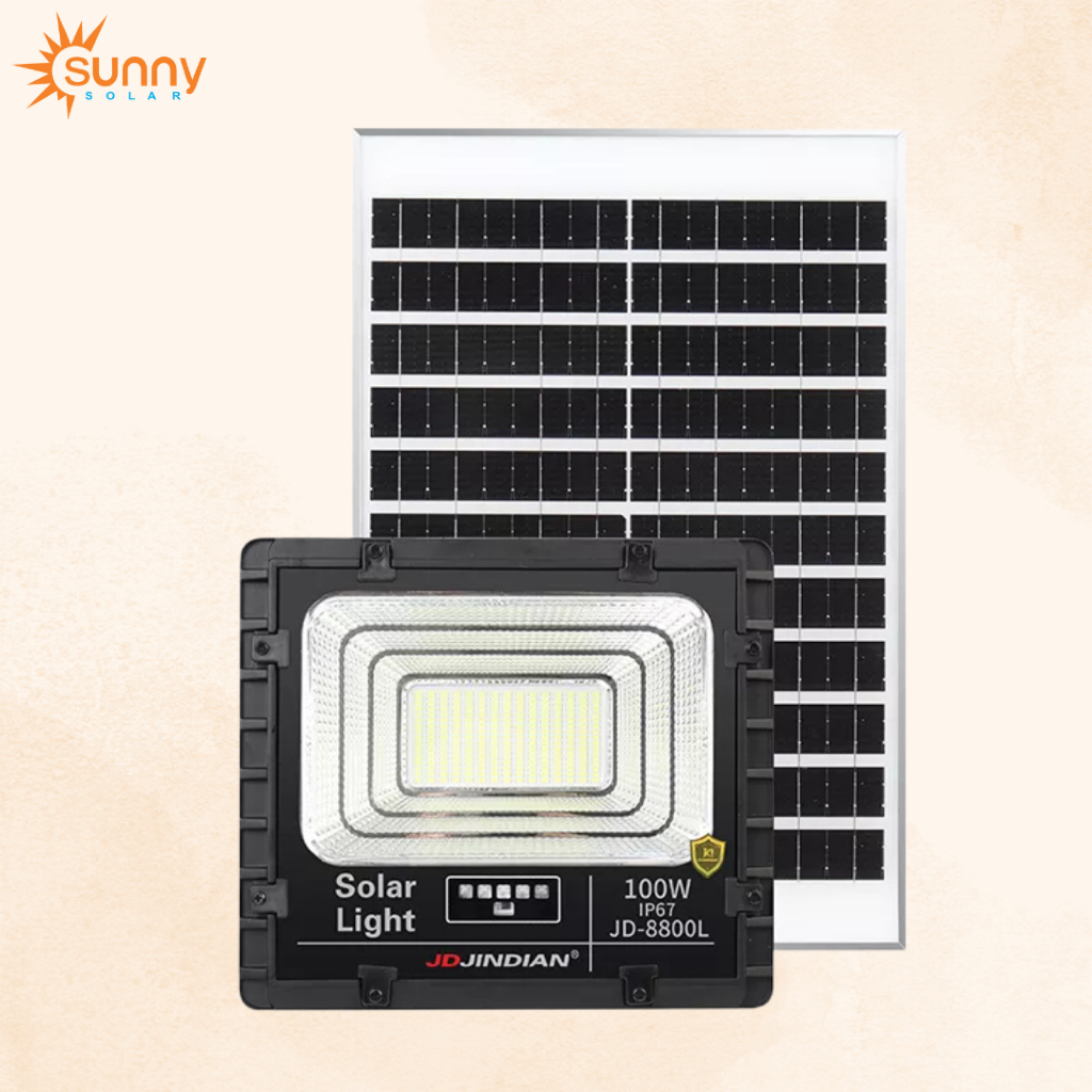 Đèn pha năng lượng mặt trời 100W JD-8800L JDJINDIAN