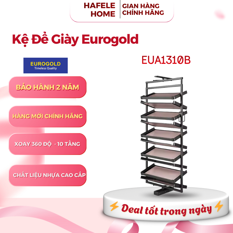 Kệ Để Giày Thông Minh Eurogold EUA1310B - Xoay 360 Độ - 10 Tầng - Đáy Nhựa Chống Trượt - EEH