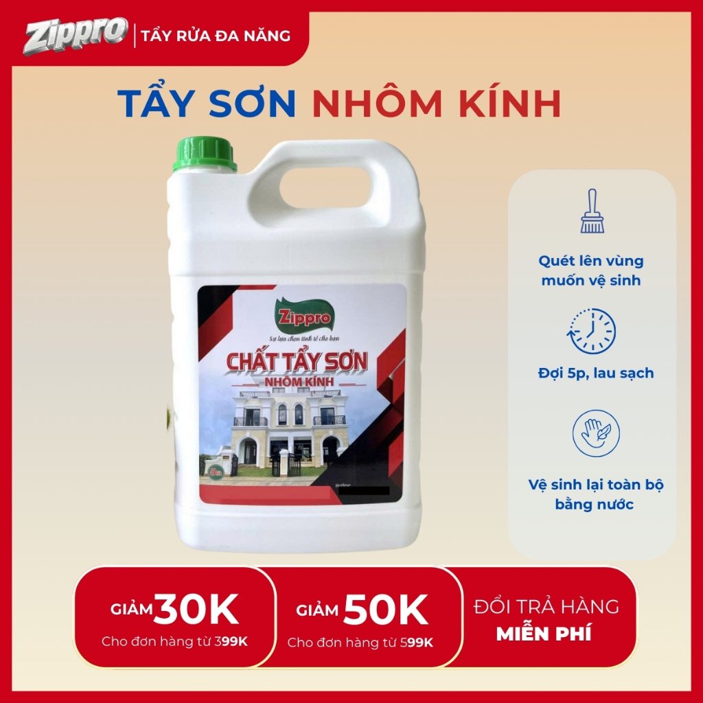 Tẩy Sơn Nhôm Kính ZIPPRO - Bóc Sơn Nhanh Không Ăn Mòn - 500ml - Tẩy Sơn Nhôm Kính, Sàn Gạch