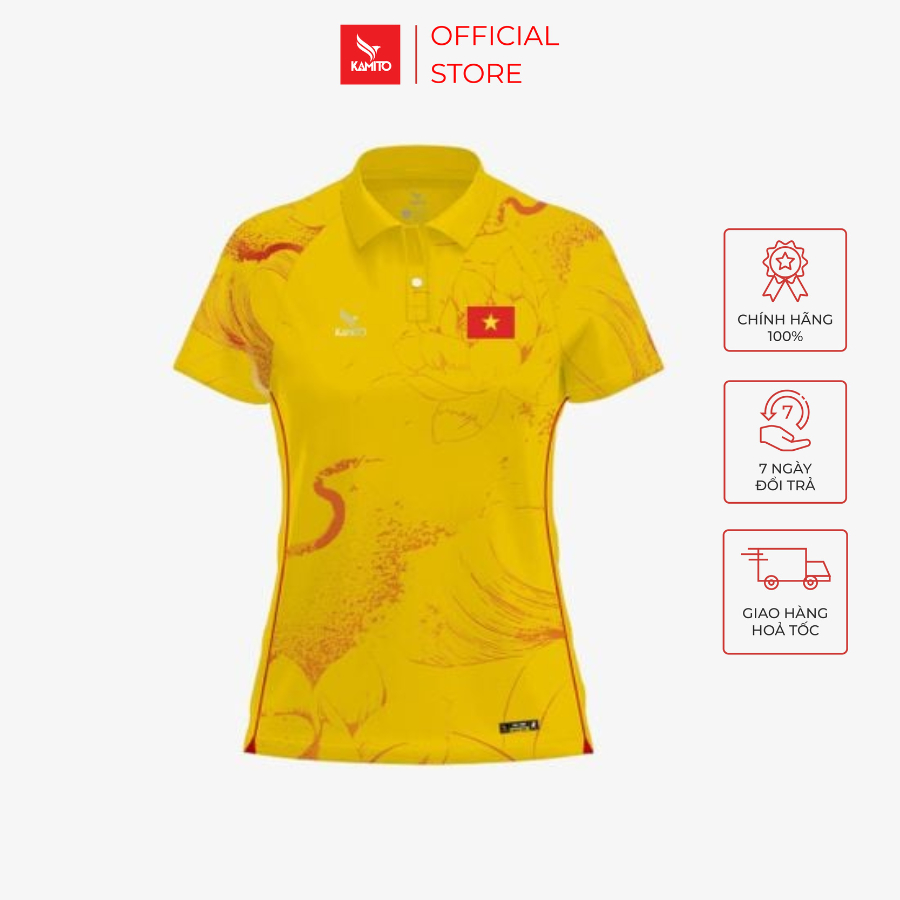 Áo Thi Đấu Bóng Bàn Đội Tuyển Việt Nam Kamito V1 Nữ, Áo Thun Việt Nam, Áo Thun Cờ Đỏ Sao Vàng