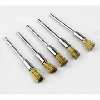 Bộ 9 chổi đồng đánh bóng, tẩy gỉ mini trục 2,35mm