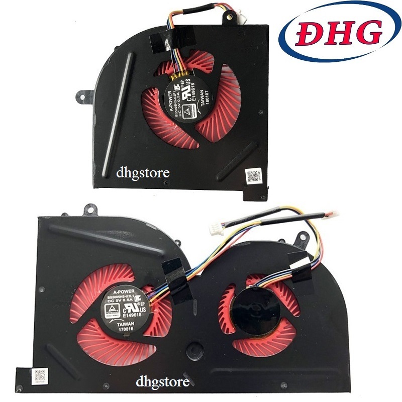 Fan quạt tản nhiệt CPU-GPU MSI Stealth Pro GS73, GS73VR, GS63, GS63VR, 6RF, 7RF, 7RE, 7RG, 7RD, MS-1