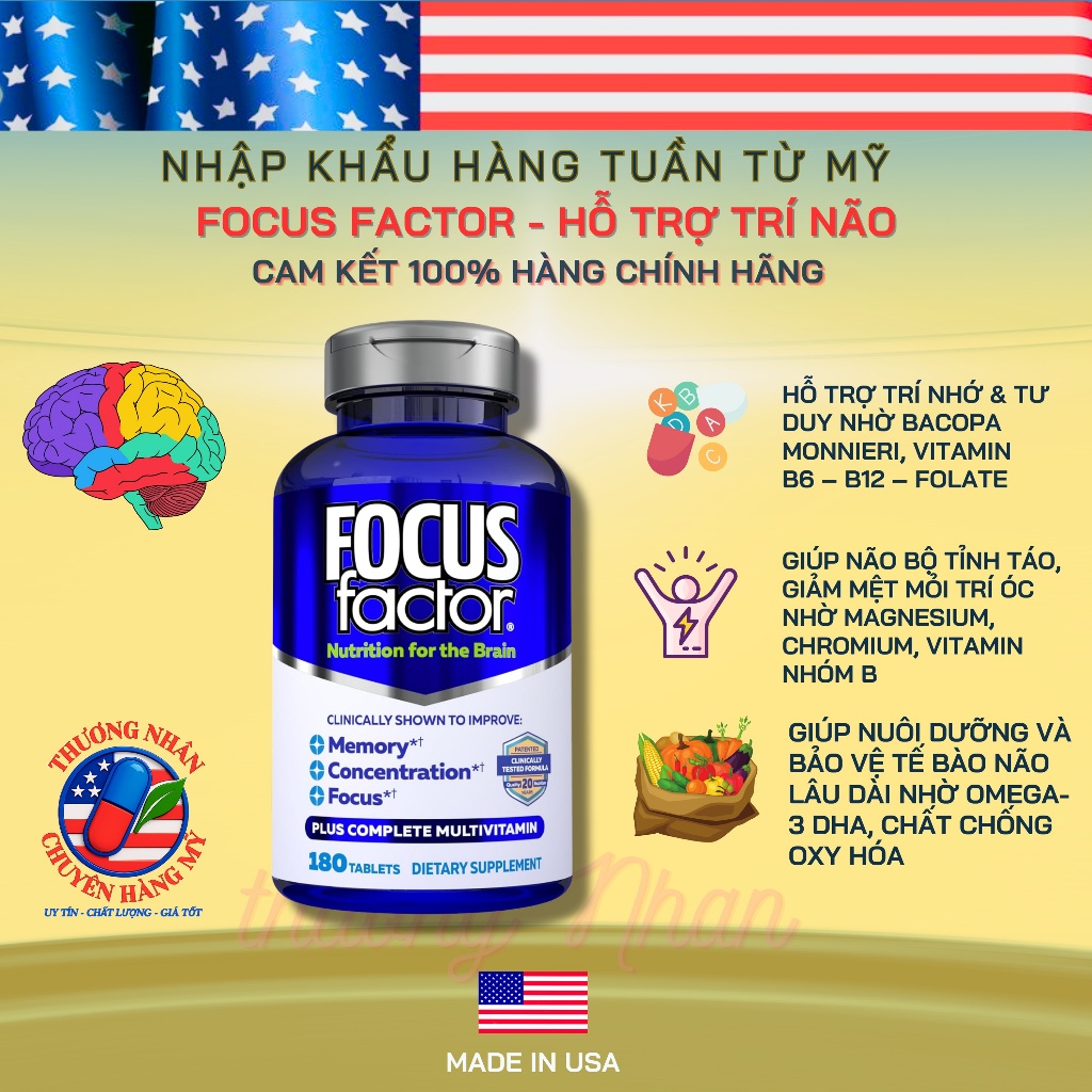 Focus Factor - Dinh Dưỡng Cho Trí Não