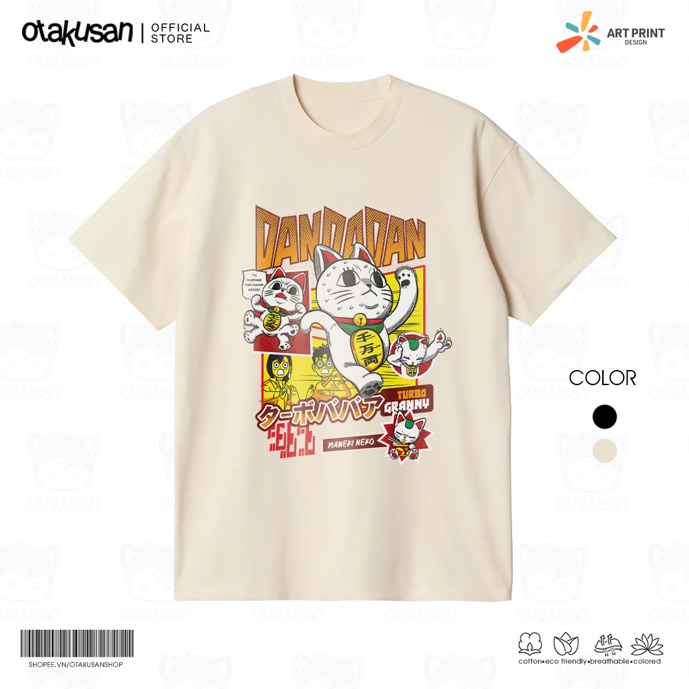Áo thun Unisex Dandadan Turbo Granny Kawaii Cotton 100% ngắn tay