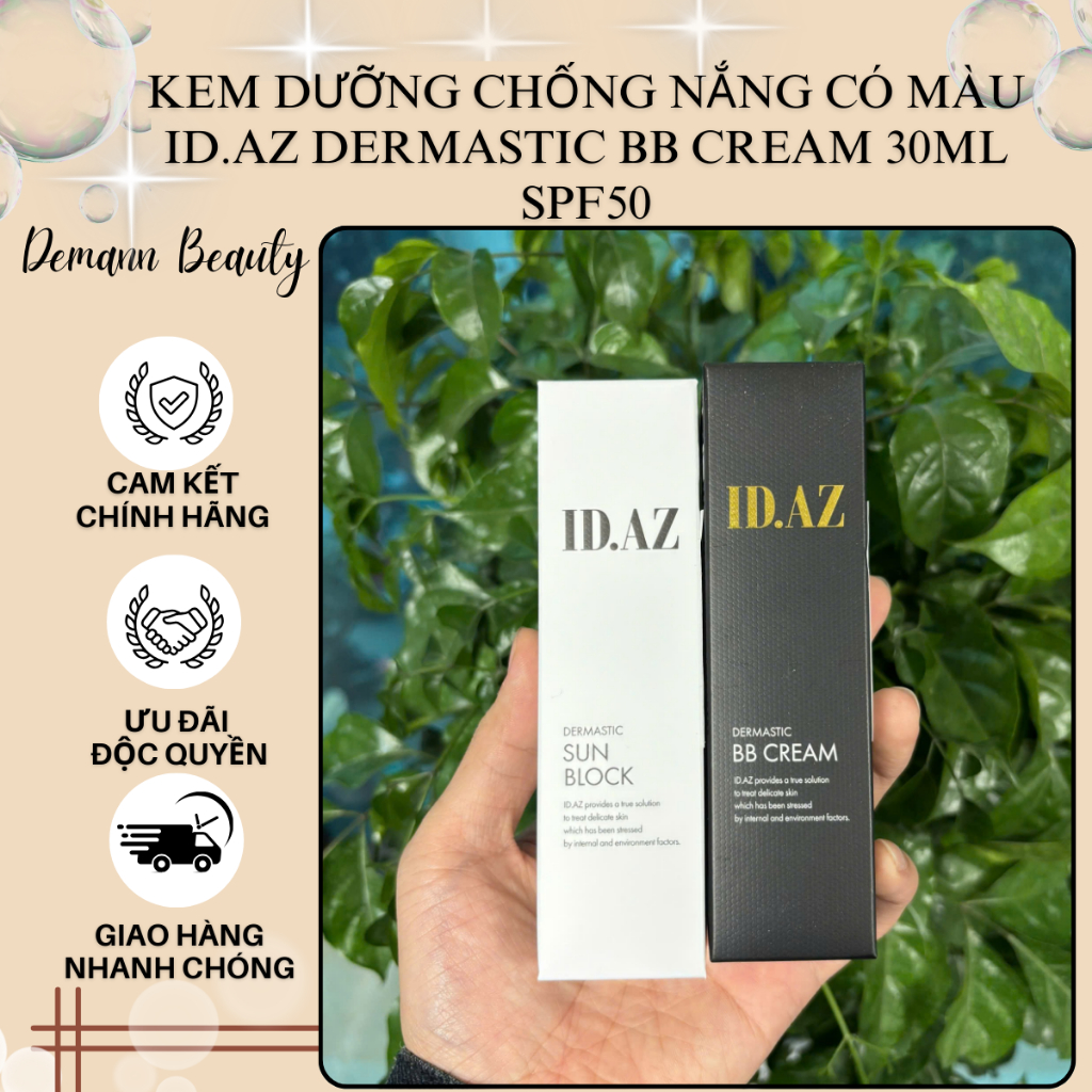 (Công ty) Kem Dưỡng chống nắng Có Màu ID.AZ Dermastic BB Cream 30ml SPF50