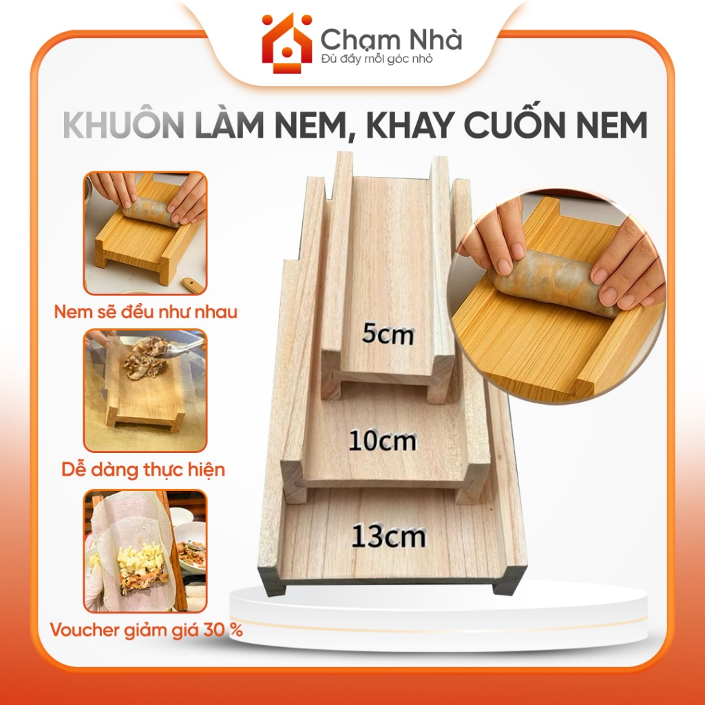 Chạm Nhà Khuôn Cuốn Nem, Khay Làm Nem Rán Nem Cuốn Đều Tay, Dụng Cụ Cuốn Nem Nhanh Gọn 5cm 10cm 13cm