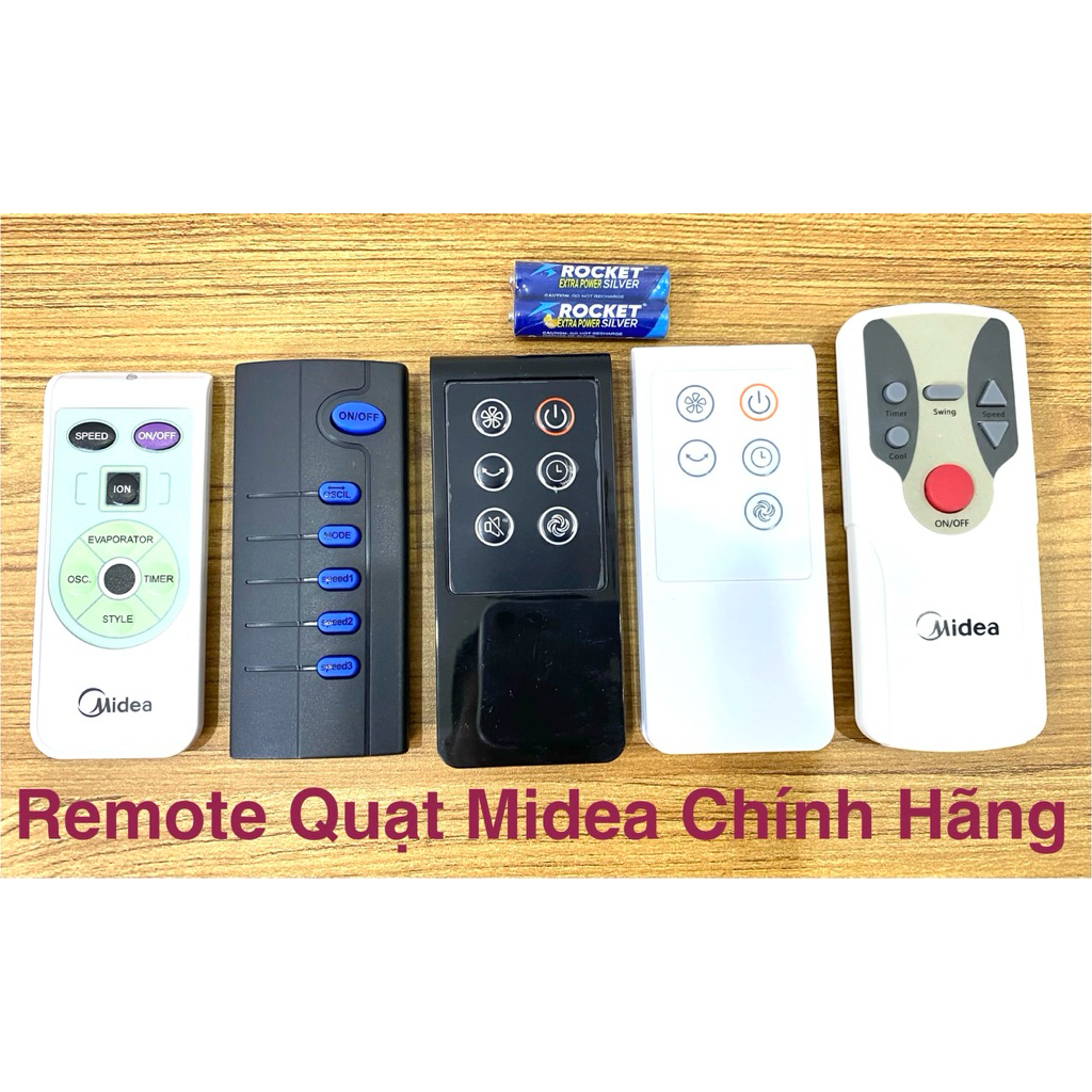 Remote quạt Midea, Điều khiển quạt Midea Chính Hãng