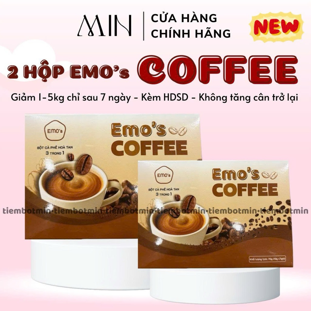 (MẪU MỚI) COMBO 2 HỘP BỘT GIẢM CÂN EMO COFFEE/ An Toàn, Hiệu Quả (kèm quà tặng)/ emo ca phe