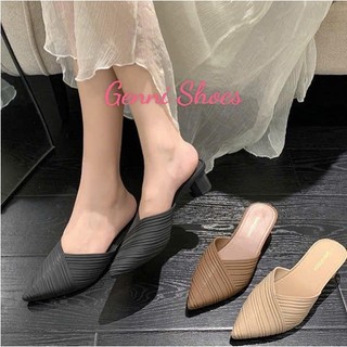 Guốc Nữ Quai Chéo Siêu Dẻo - Dép Cao Gót Chống Trơn, Dép Mũi Nhọn Gót Cao 3 Phân (EVA1)