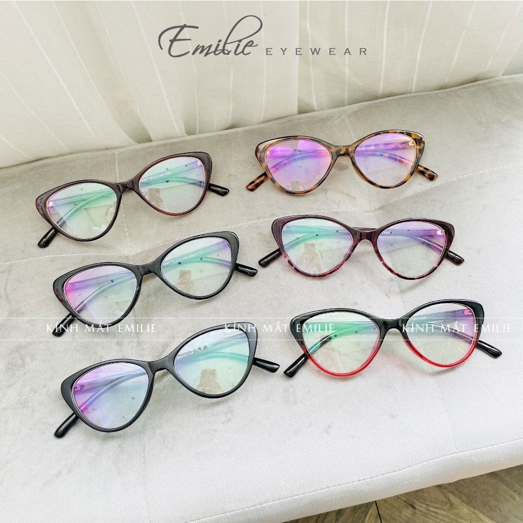 Gọng kính mắt mèo nhựa dẻo Emilie eyewear phụ kiện thời trang 2383