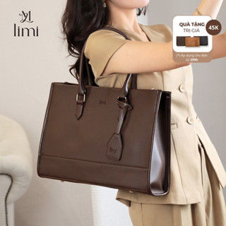[Size lớn vừa Laptop] Túi tote da nữ công sở LIMI (6 màu) đựng lap 15.6 inch A4 size to đi dạy LISA