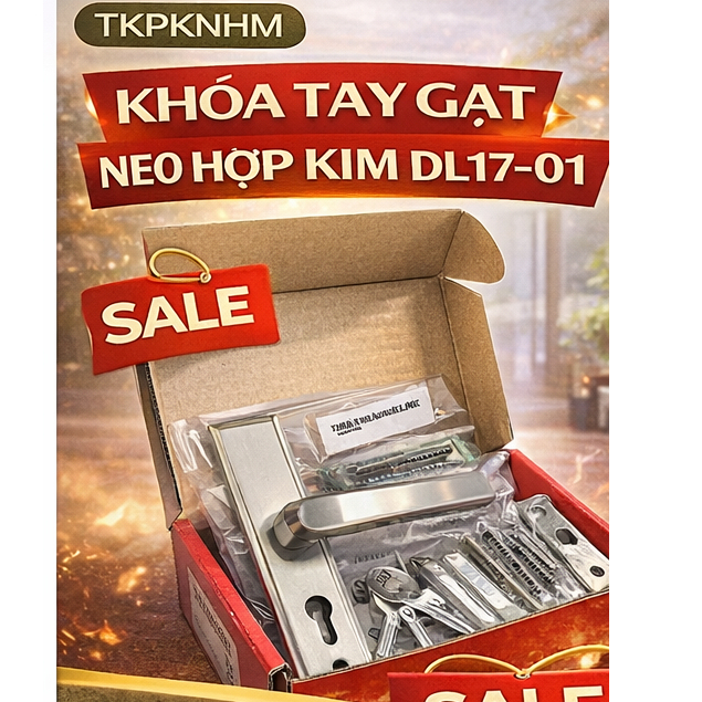 Khóa Tay Gạt NEO Hợp Kim DL17-01 – Khóa Cửa Phòng Cao Cấp, Bền Chắc