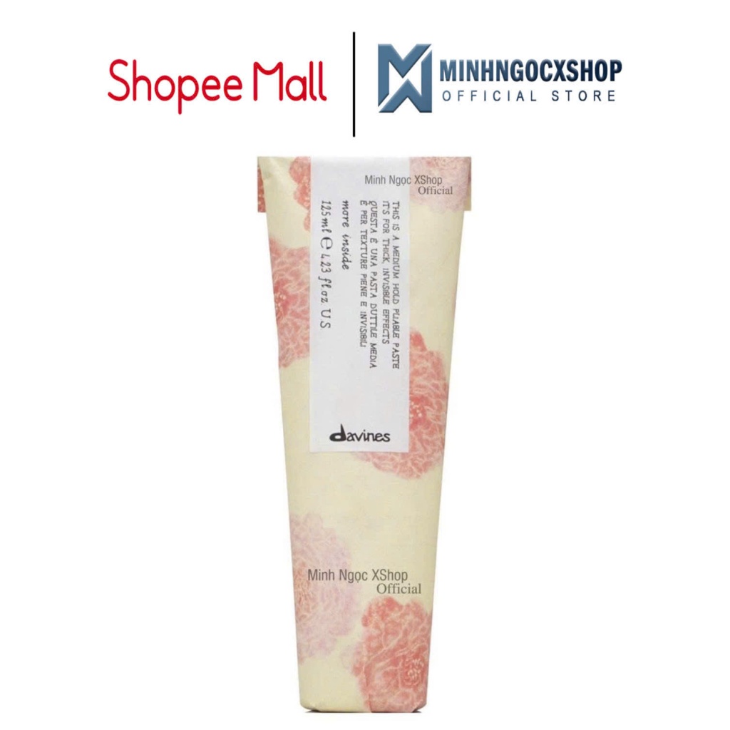 Kem đặc giữ nếp tóc trung bình DAVINES Medium Hold Pliable Paste 125ML