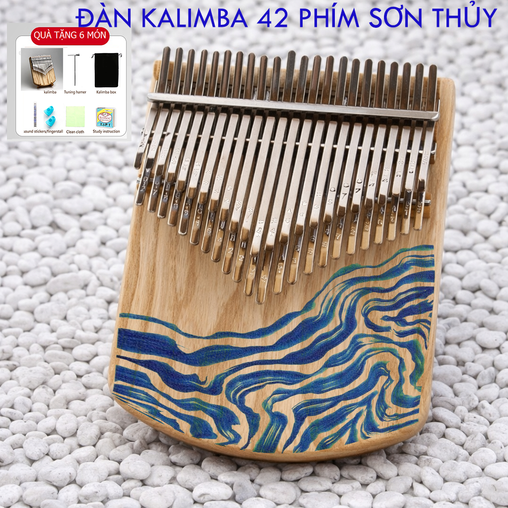 Đàn Kalimba 42 Phím thương hiệu LINGTING- Hàng chính hãng tặng hộp chống sốc x3