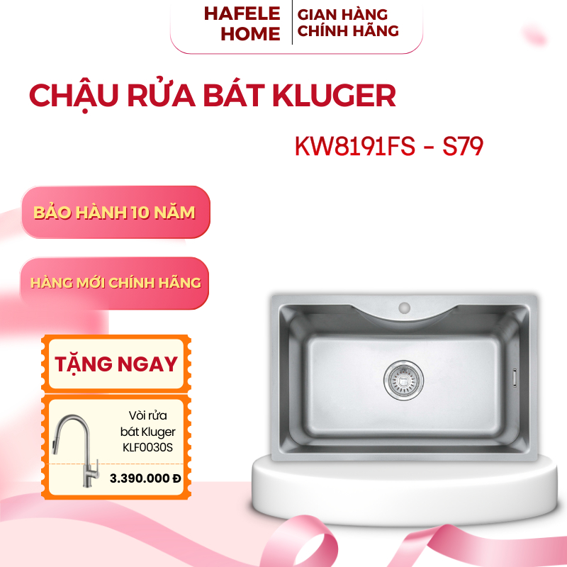 Chậu rửa bát Kluger KW8191FS – S79 – Inox POSCO 304 Cao Cấp – Thiết Kế Hiện Đại – EEH