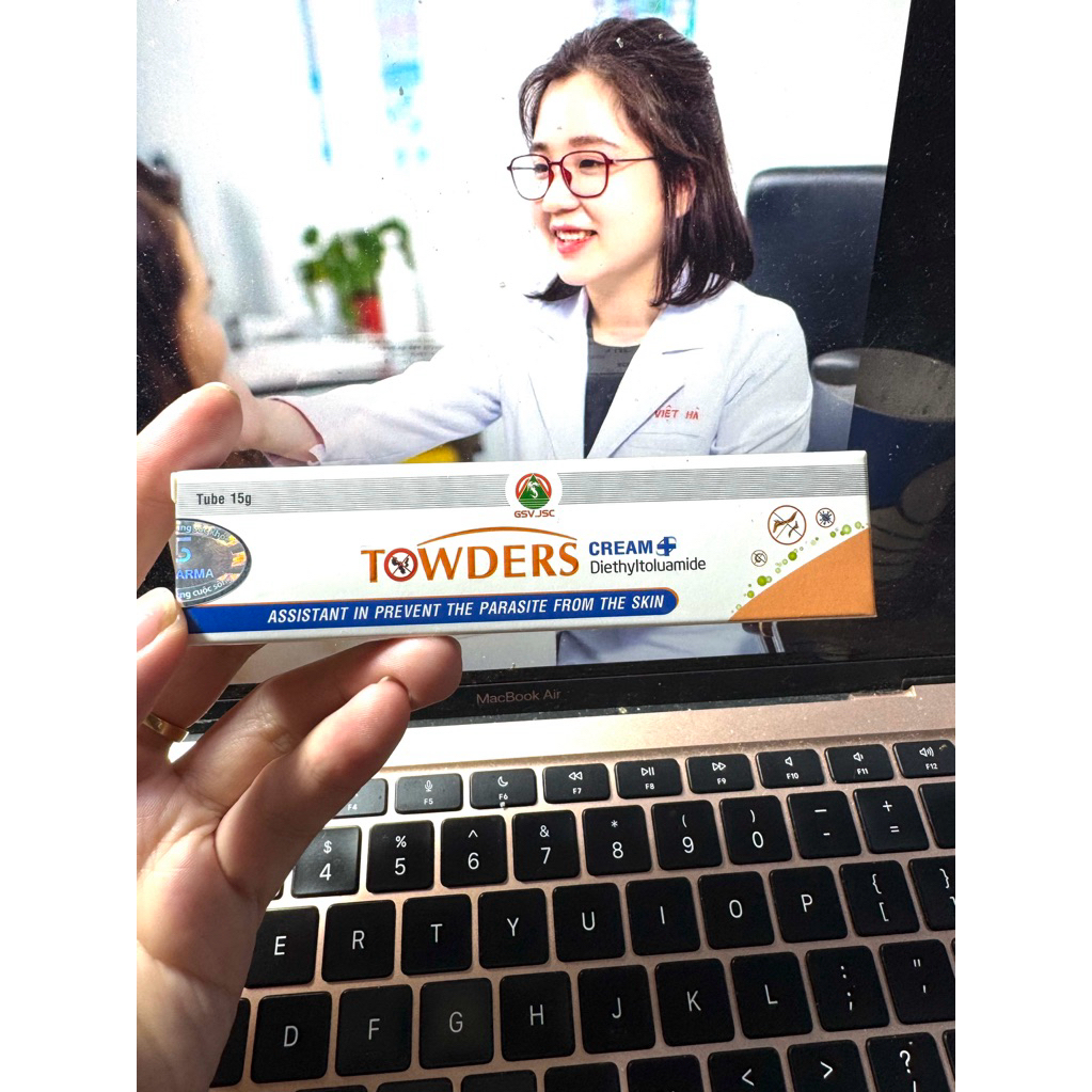 (mẫu mới 2026) Kem bôi ghẻ chí chấy rận kí sinh trùng TOWDERS cream + GSV | Bs Việt Hà Da Liễu chuyên ghẻ