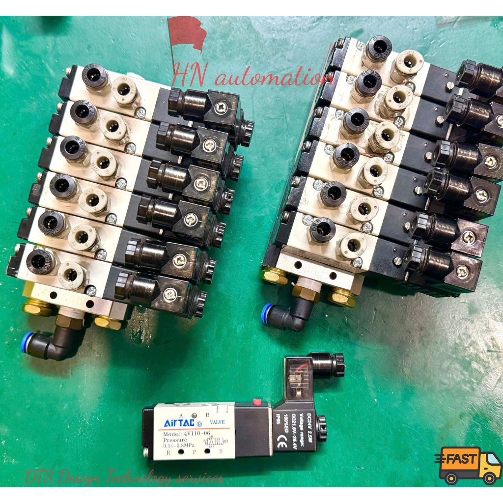 Cụm van khí 4V110-06 cụm 2/33/4/5/6/8/10 - Van điện từ 24VDC hàng Nhật tháo máy chất lượng giá tốt