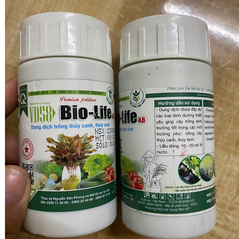 Dung dịch trồng thủy canh Bio Life - 100 ml