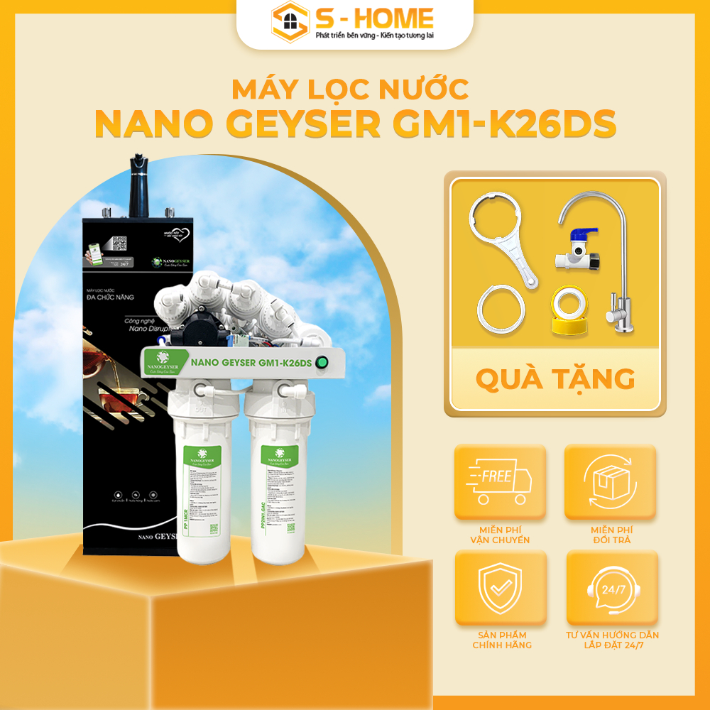 Máy lọc nước có tủ Nano Geyser GM1-K26DS 8 cấp
