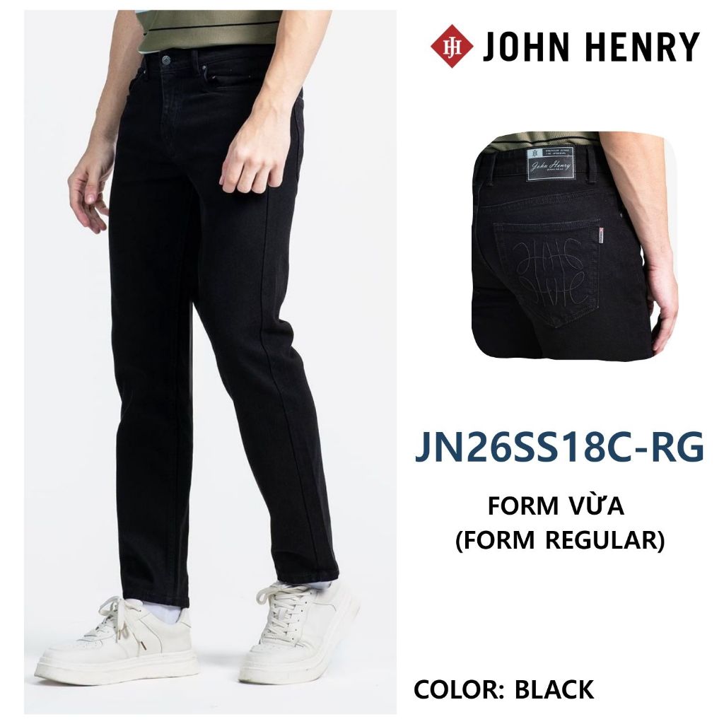 JOHN HENRY - JN26SS18C - RG - Form Vừa -  REGULAR- Quần Jean Dài Nam