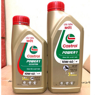 Dầu nhớt Castrol Power 1 10W40 tổng hợp toàn phần dành cho xe số, xe ga và xe côn tay