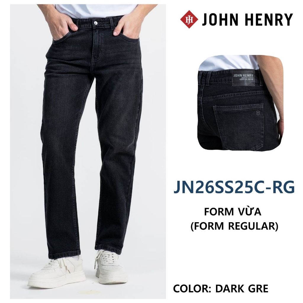 JOHN HENRY - JN26SS25C - Quần Jean Dài Nam Form Vừa -  REGULAR