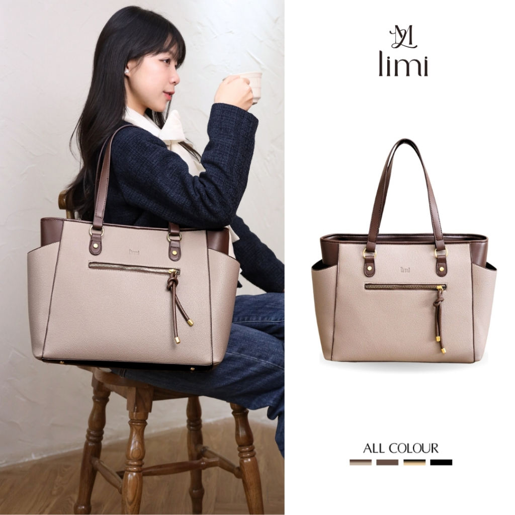 [Size lớn vừa Laptop] Túi công sở nữ LIMI (4 màu) Tote Da size to vừa laptop 16inch đi làm A4 VENUS