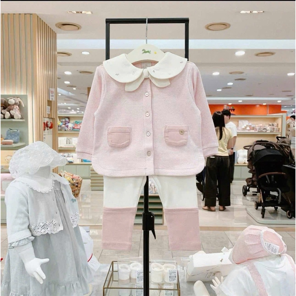 RMK Set bé gái ETTOI màu hồng ngọt ngào cho bé [80,100,110]