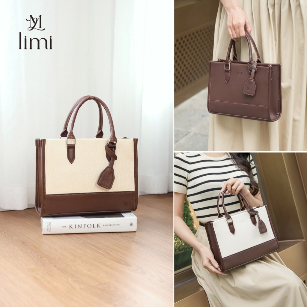 [Size nhỏ vừa Ipad, A5] Túi xách da nữ LIMI (6 màu) size 25 xách tay thời trang đi chơi (CHERI)